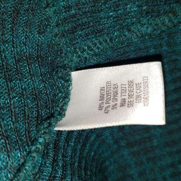 Candies Knit Open Front Cardigan Green Black XS - Picture 9 of 10